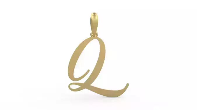 Initial Letters Pendant Sunshine Q 3D print model