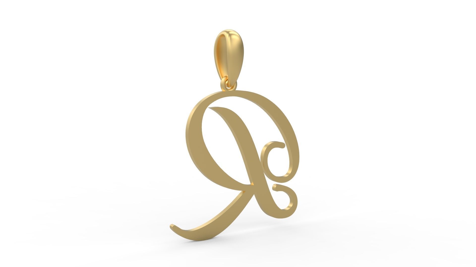 Initial Letters Pendant Sunshine R 3D print model_3