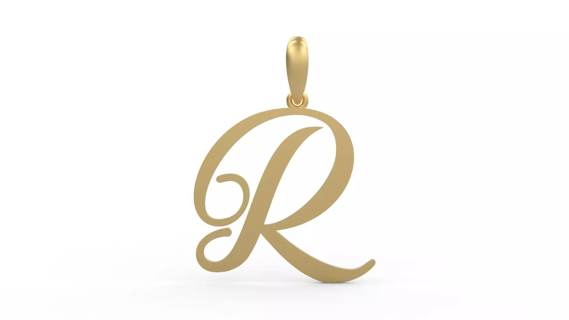 Initial Letters Pendant Sunshine R 3D print model_0