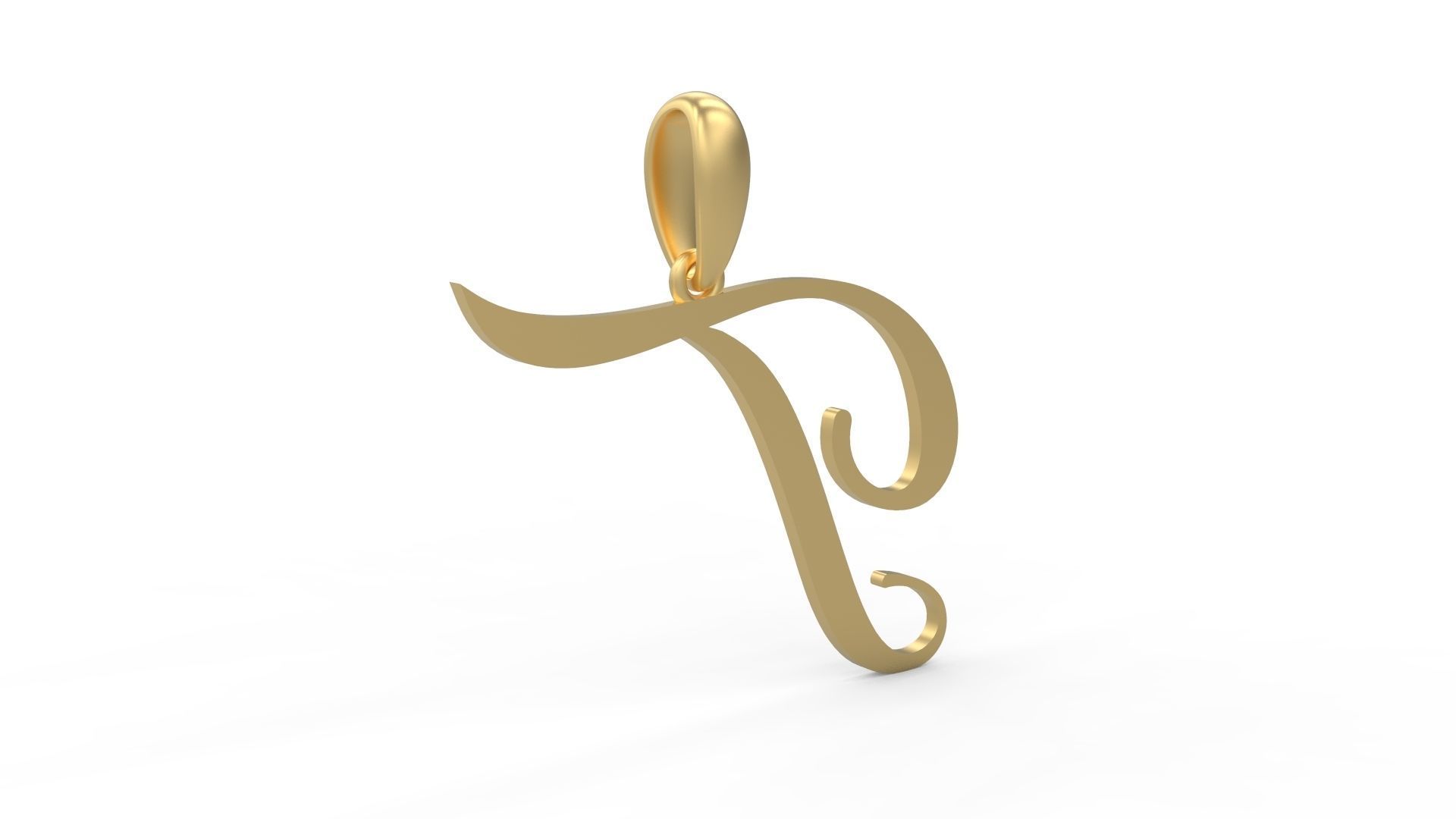 Initial Letters Pendant Sunshine T 3D print model_3