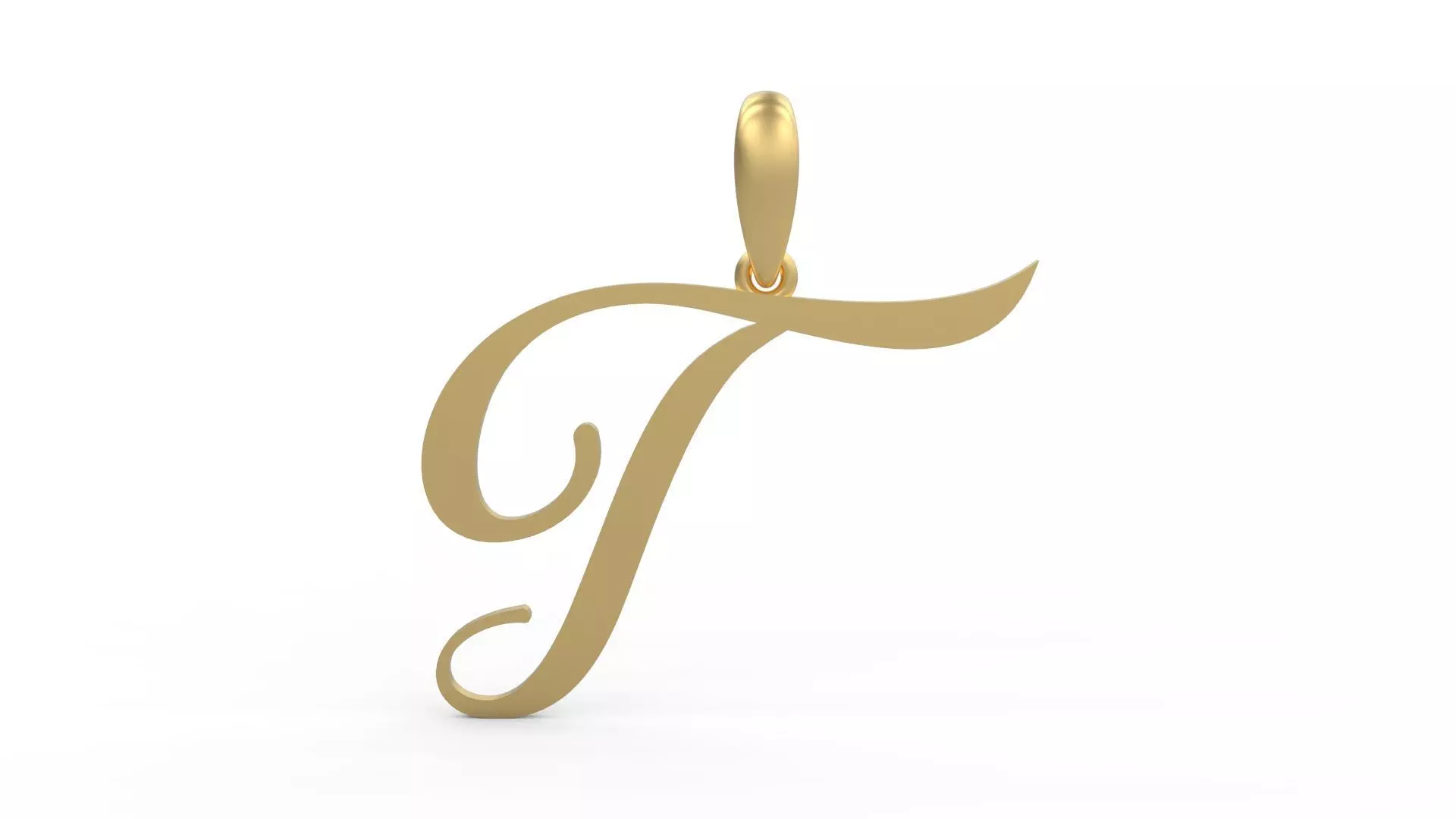 Initial Letters Pendant Sunshine T 3D print model_0