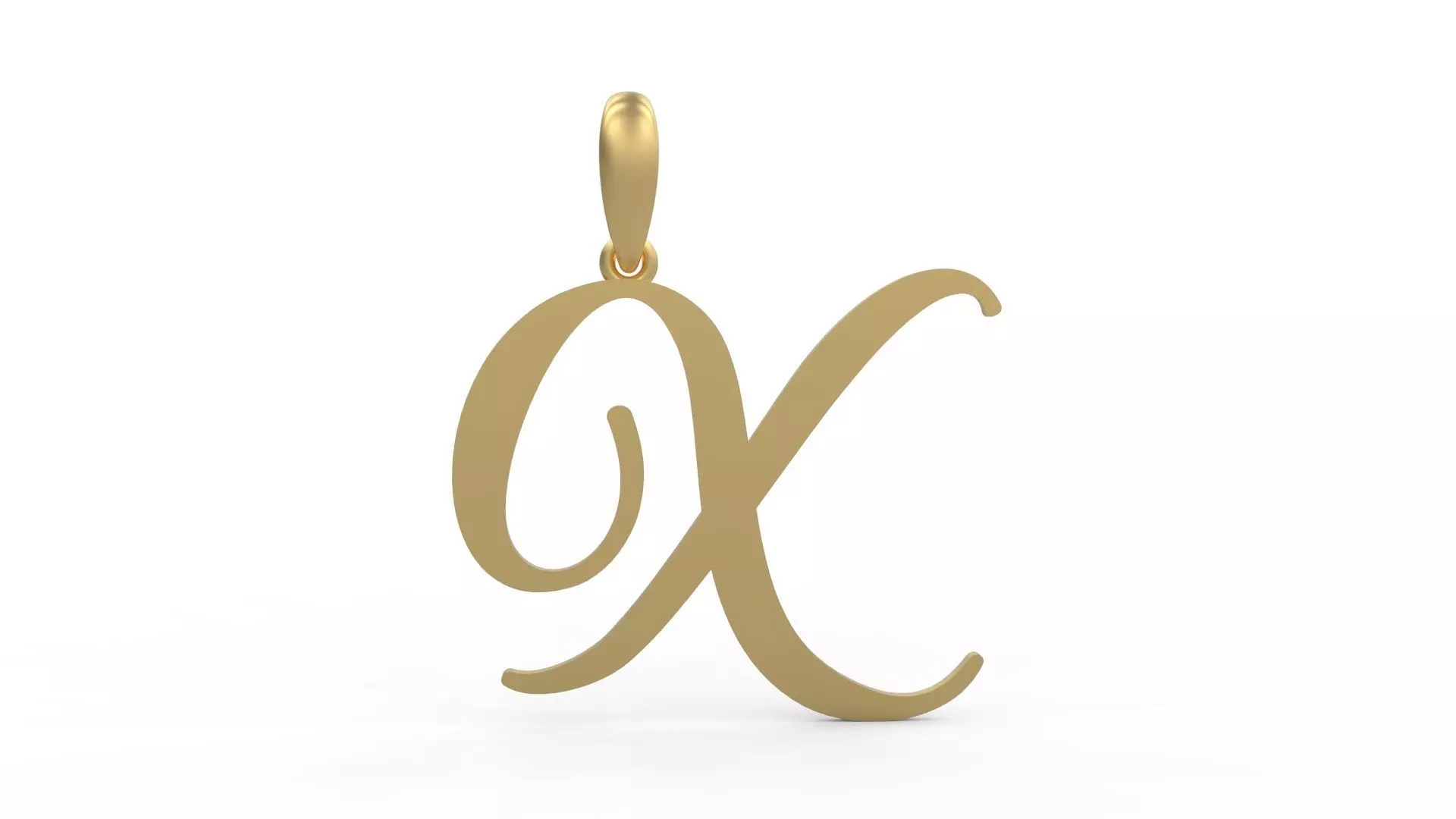 Initial Letters Pendant Sunshine X 3D print model_0