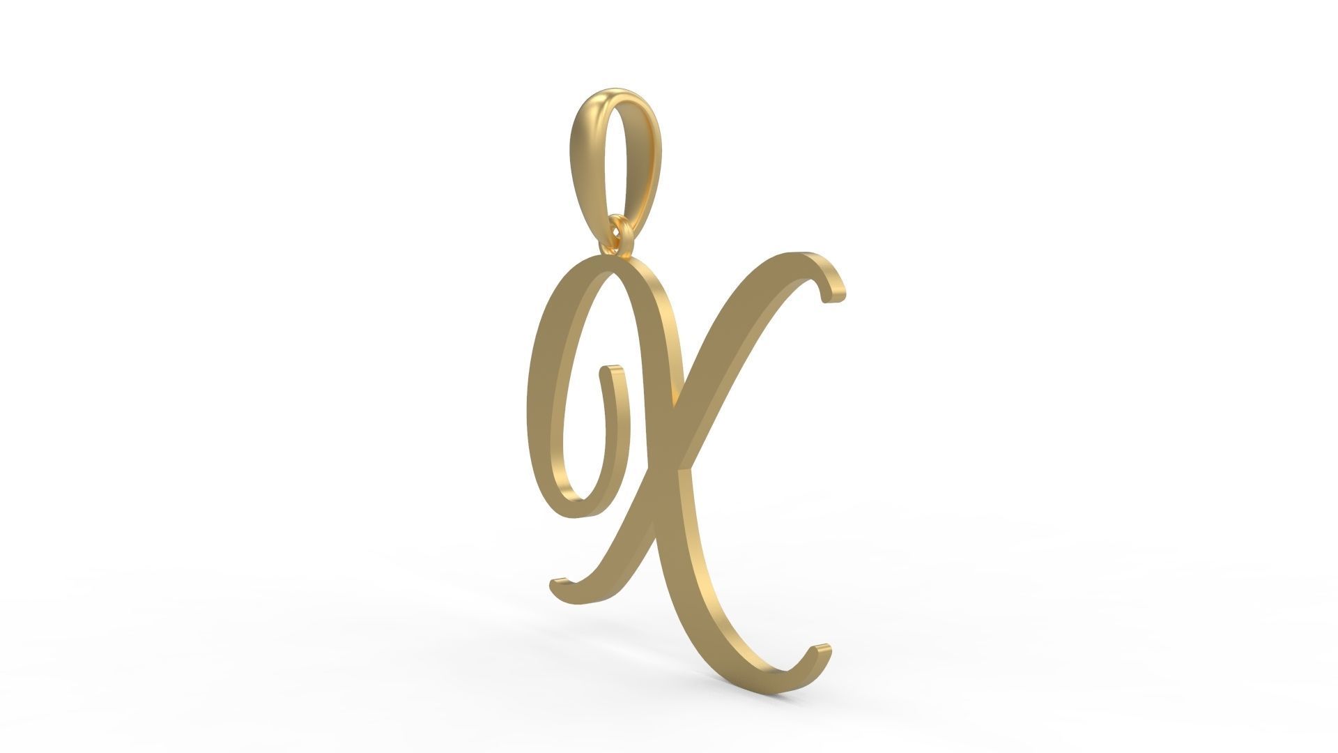 Initial Letters Pendant Sunshine X 3D print model_1