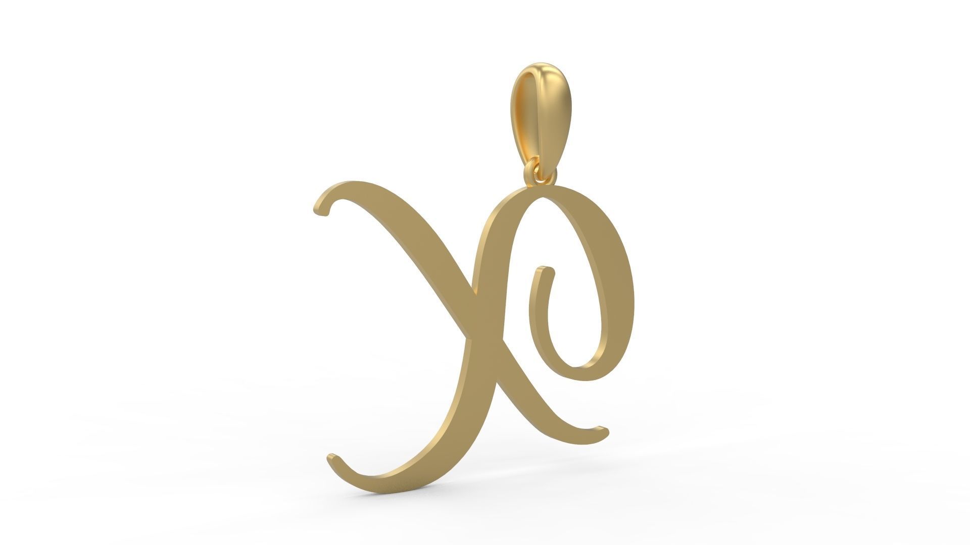 Initial Letters Pendant Sunshine X 3D print model_3