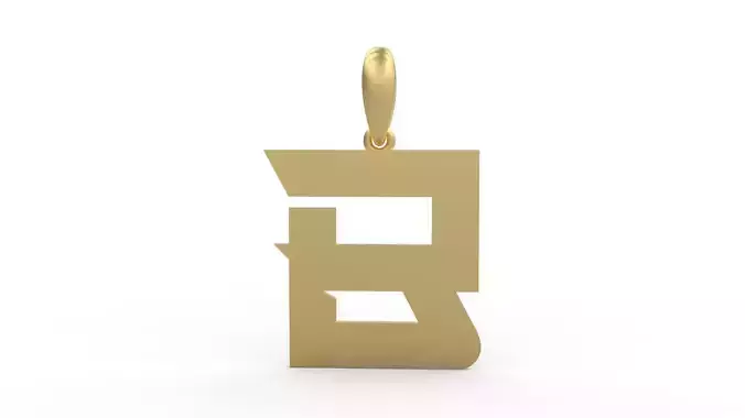 Initial Letters Pendant Super Maizen B