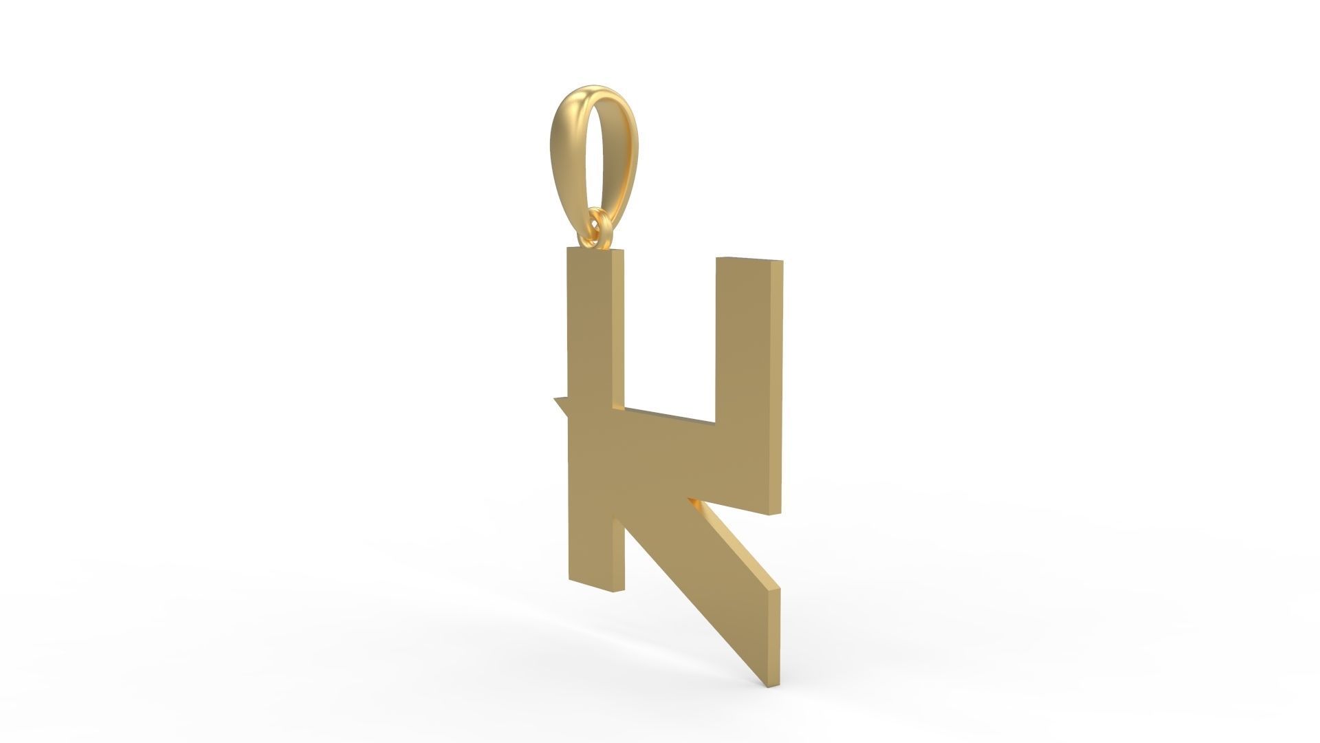 Initial Letters Pendant Super Maizen K 3D print model_1