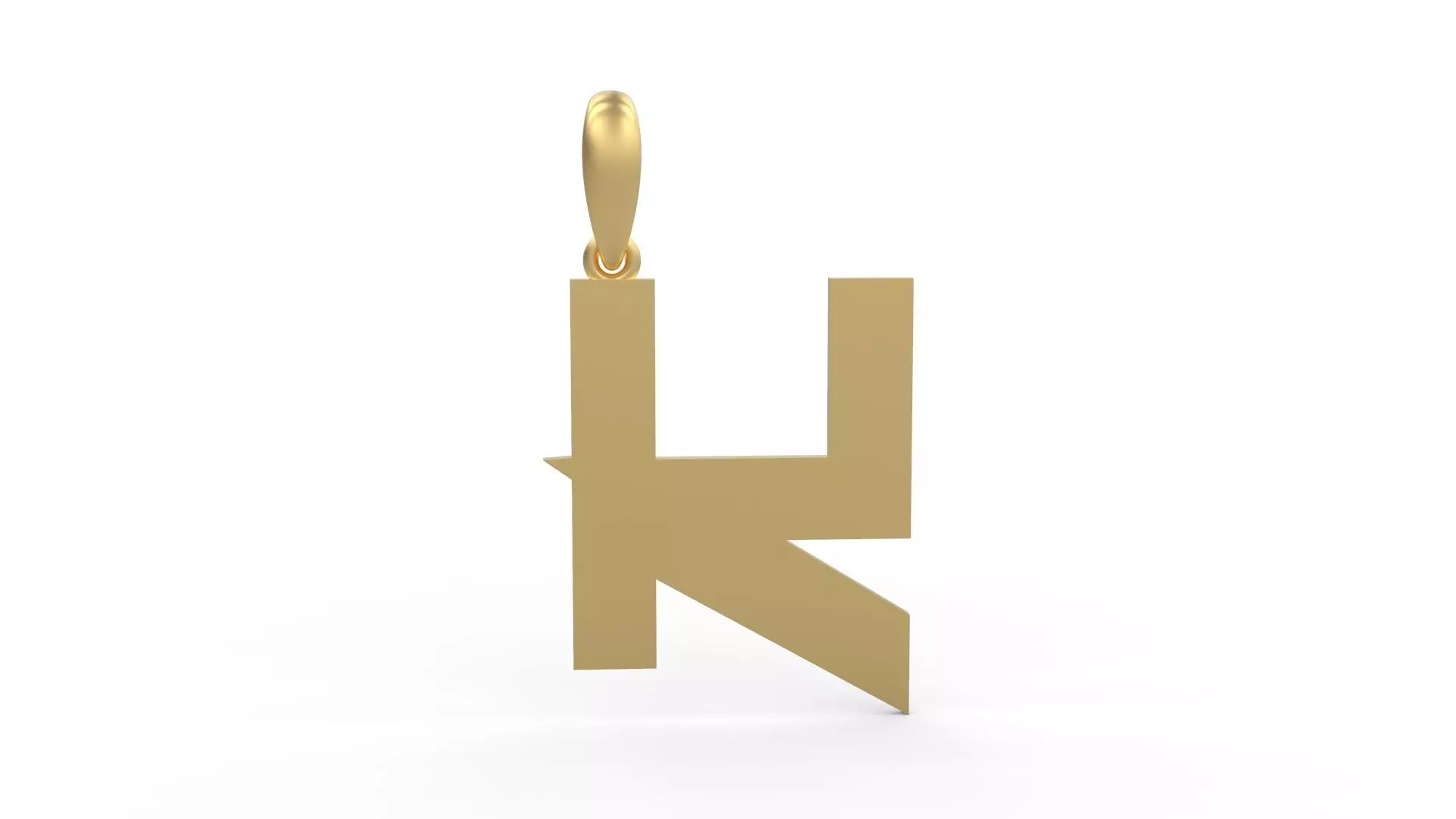 Initial Letters Pendant Super Maizen K 3D print model_0