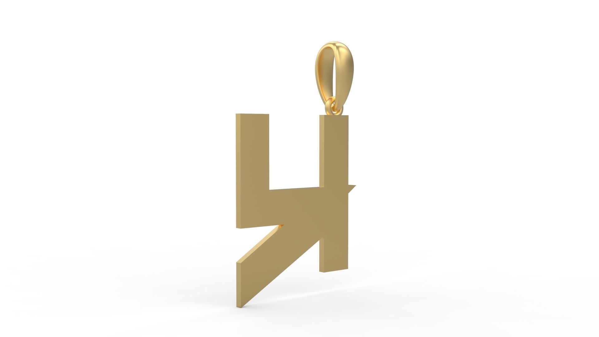 Initial Letters Pendant Super Maizen K 3D print model_3