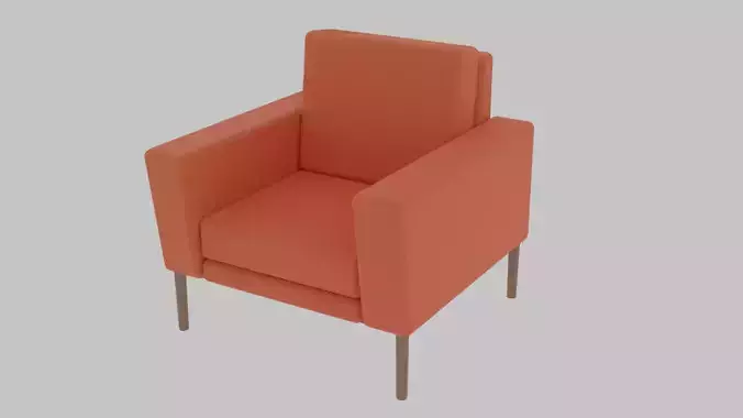 Low Poly Armchair Stock