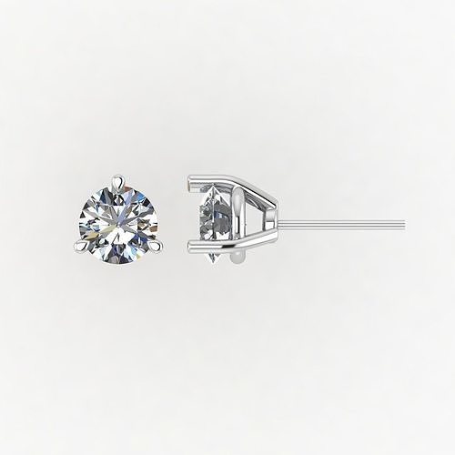Diamond Jewelry Stud Earrings 10mm 3D print model