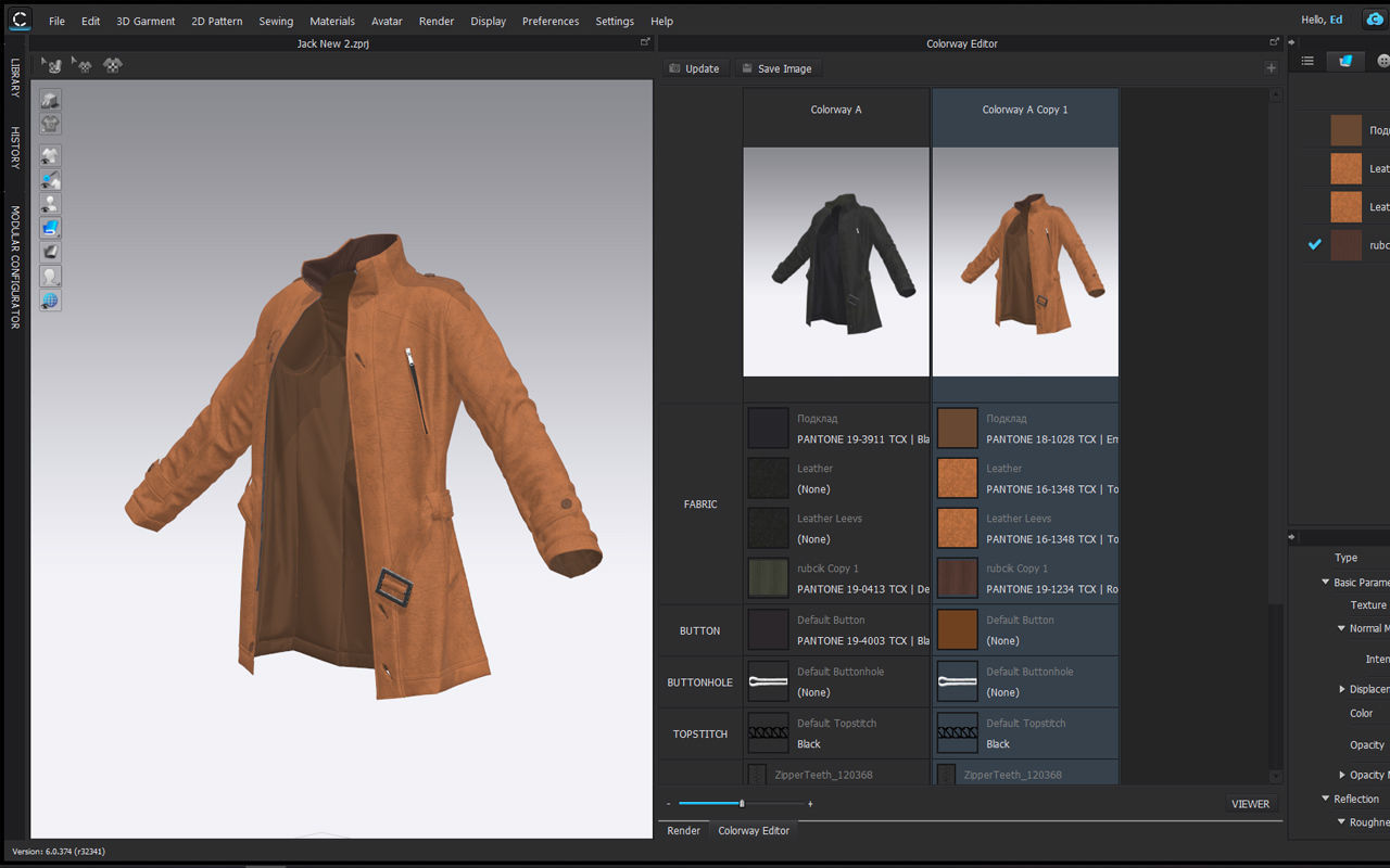 Mens leather jacket 3D model_7