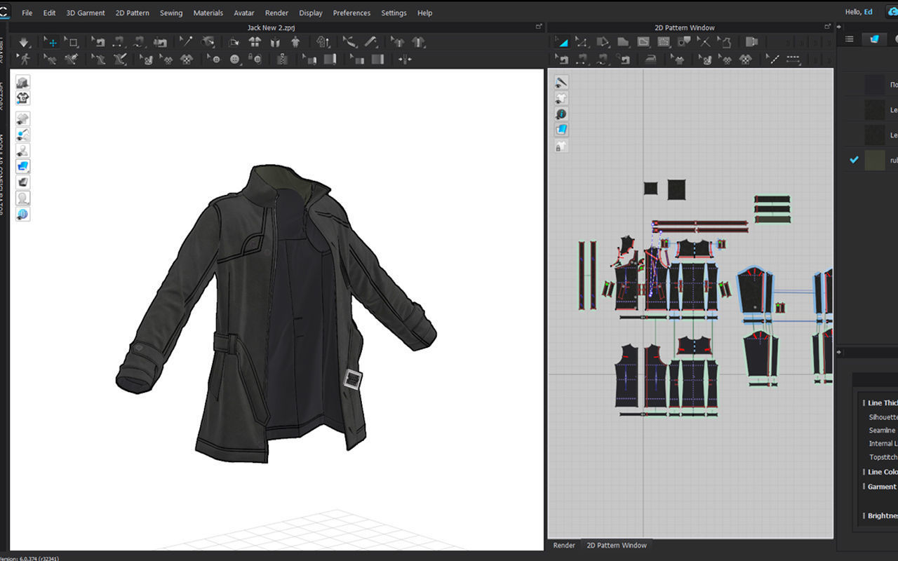 Mens leather jacket 3D model_6