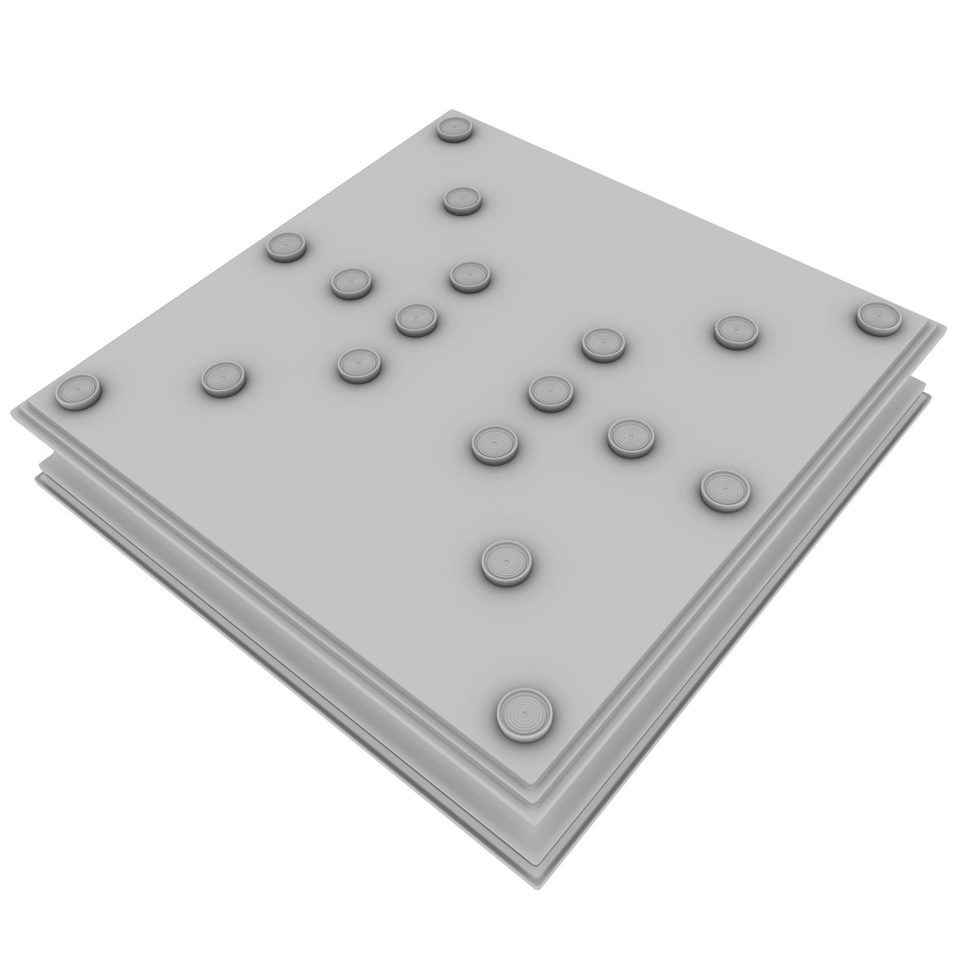 Nine Mens Morris Board Game 3D model_6