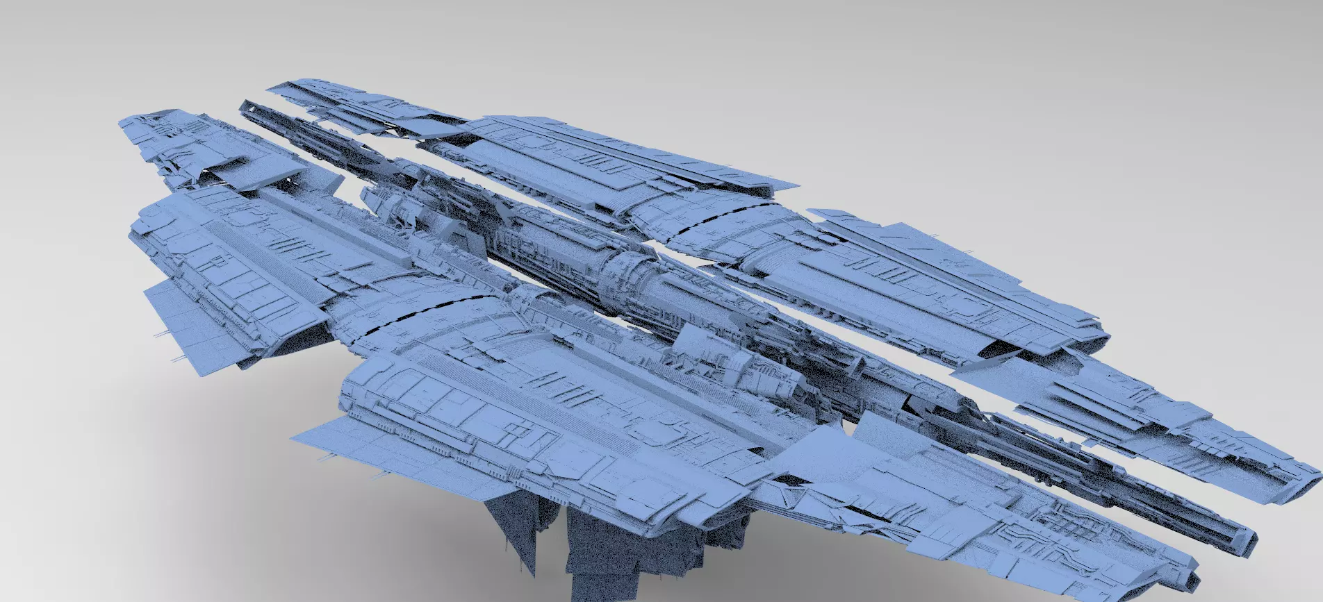 Alien Ship pyramid design 10 3D model_0