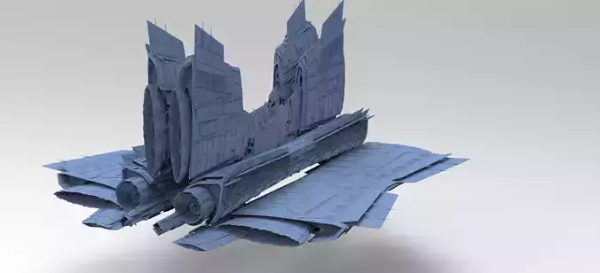 Alien Ship pyramid design 11 3D model