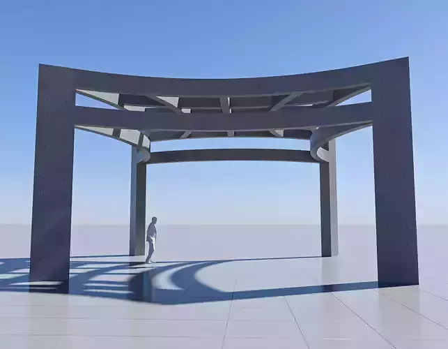 Concrete pergola