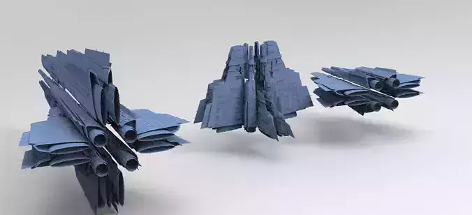 Stargate Egyptian Sci fi Ships 3D model