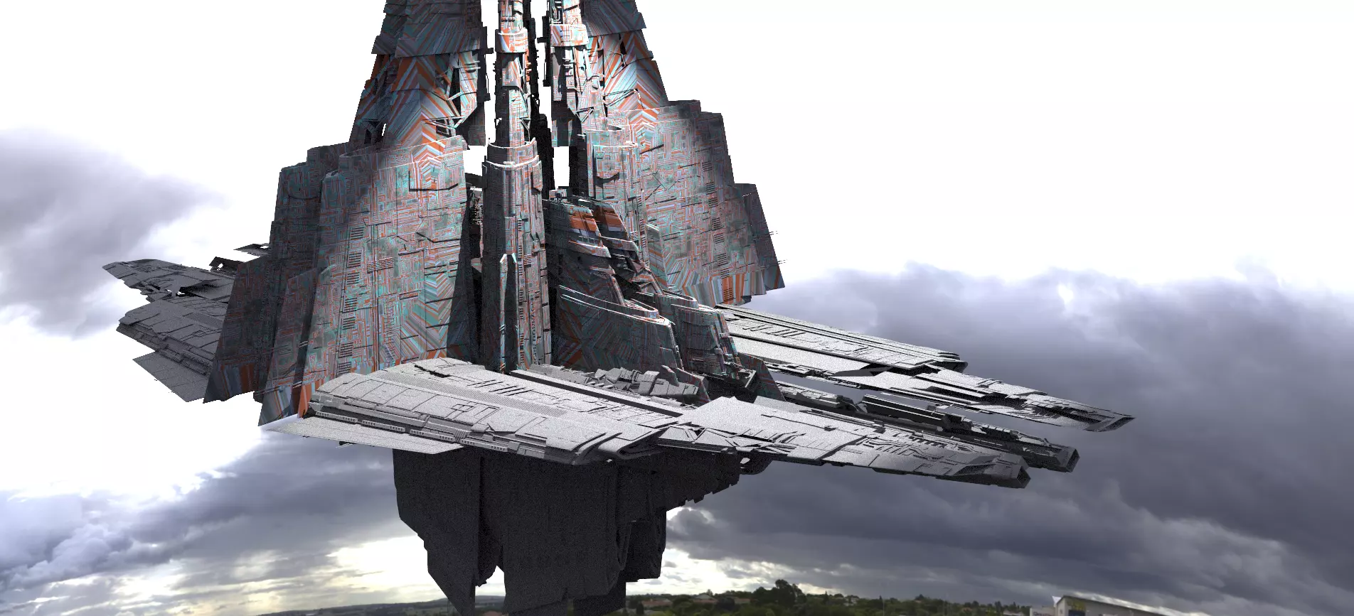 Stargate Pyramid City Ship 3D model