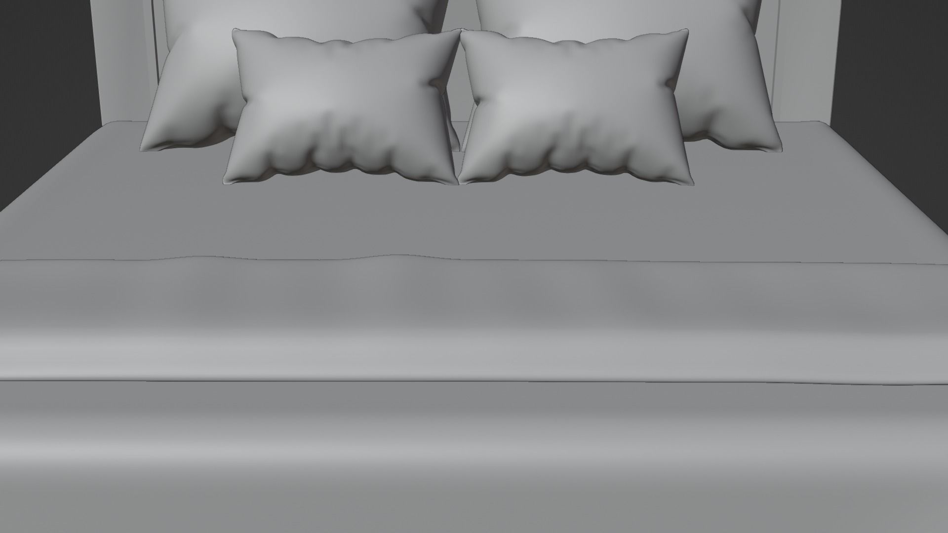 Bed 2 Model with headboard and footboard 3D model_28