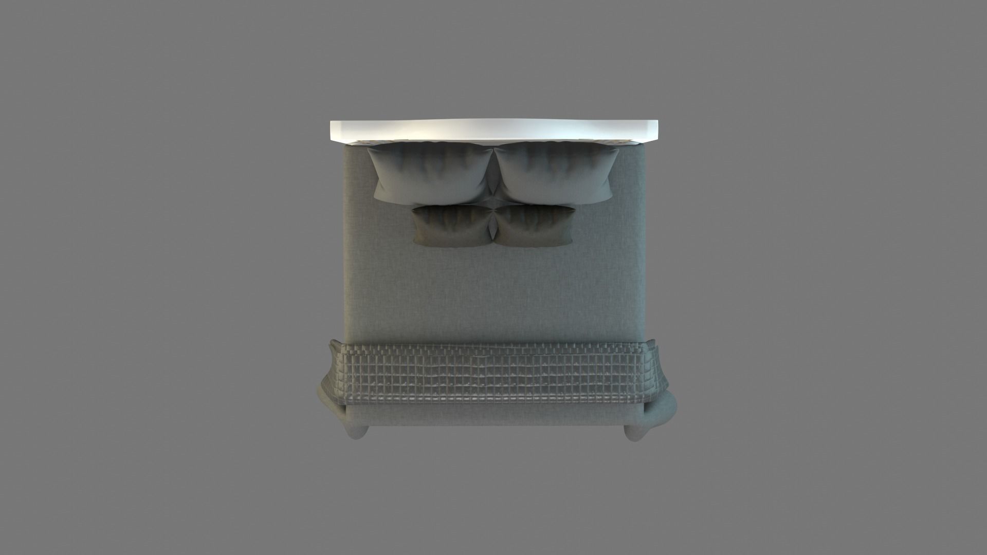 Bed 2 Model with headboard and footboard 3D model_13