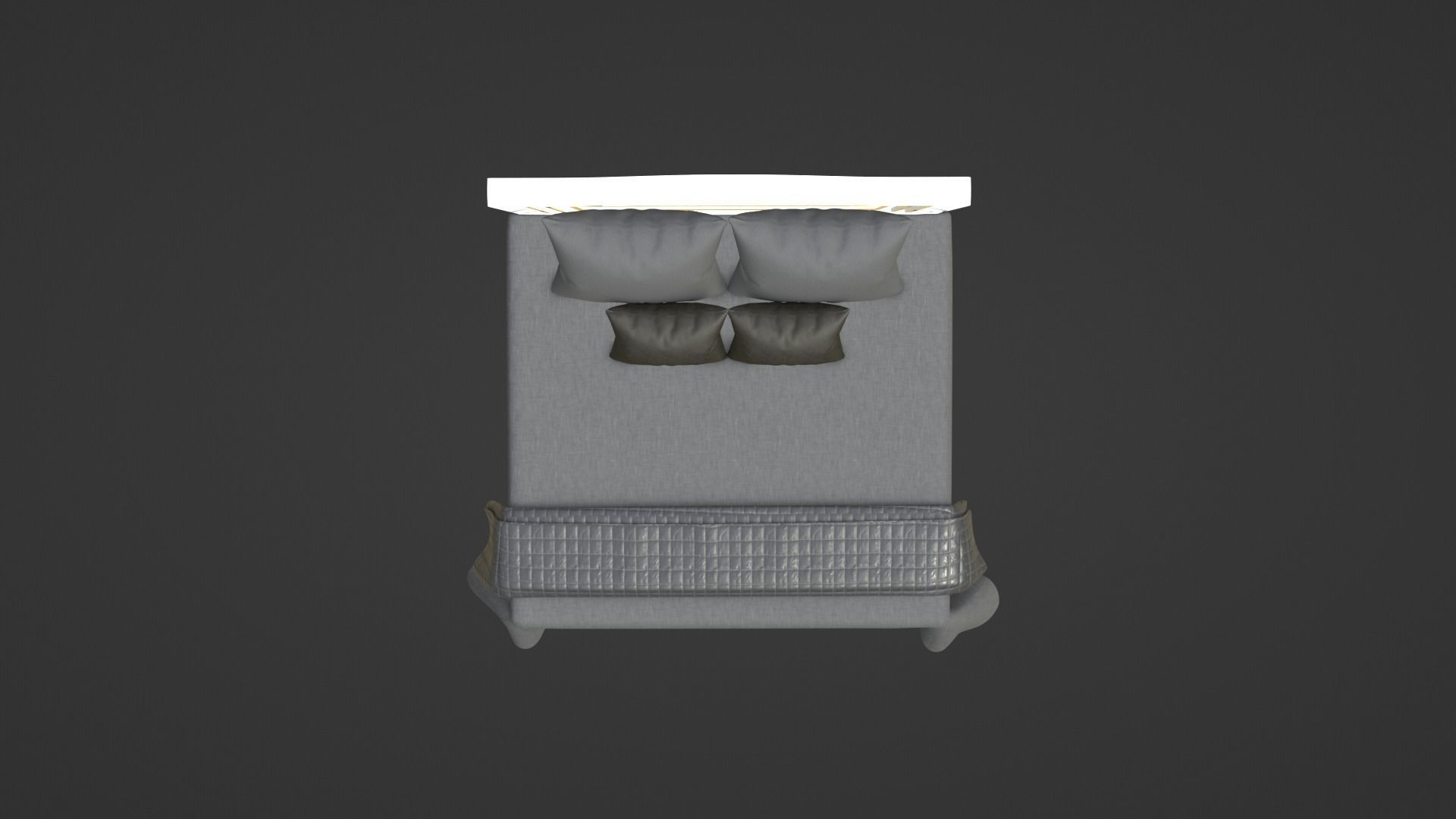 Bed 2 Model with headboard and footboard 3D model_12