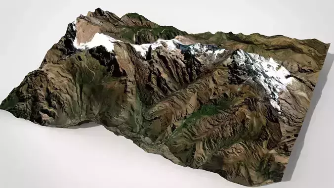 Mountain landscape  Marconi Andes of Peru 3D model