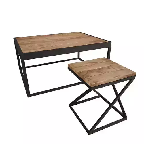 Lof chair 3d model - loft-styled chair and table