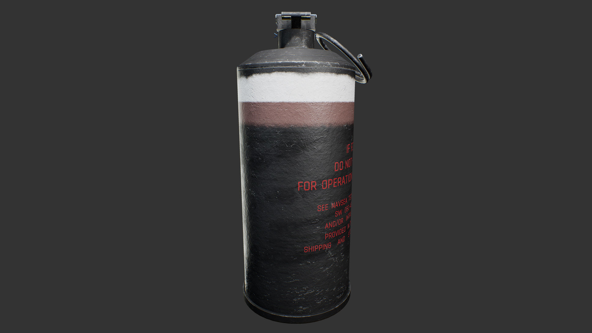 Mk141 Stun Grenade Low-poly 3D model_3