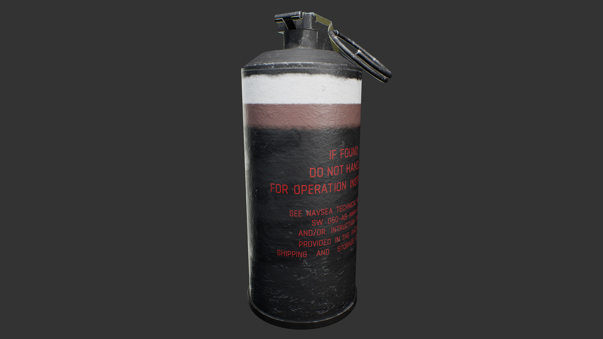 Mk141 Stun Grenade Low-poly 3D model_6