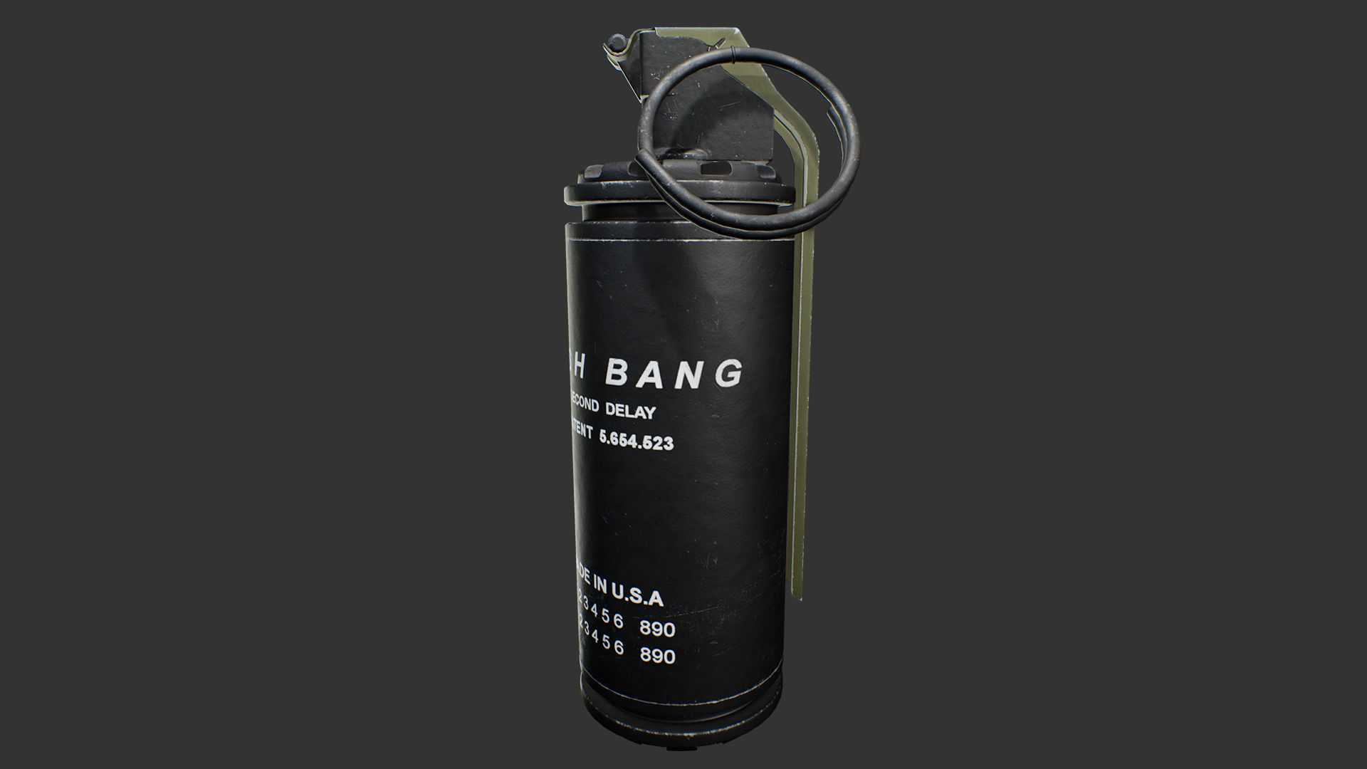 M7290 Stun Grenade Low-poly 3D model_4