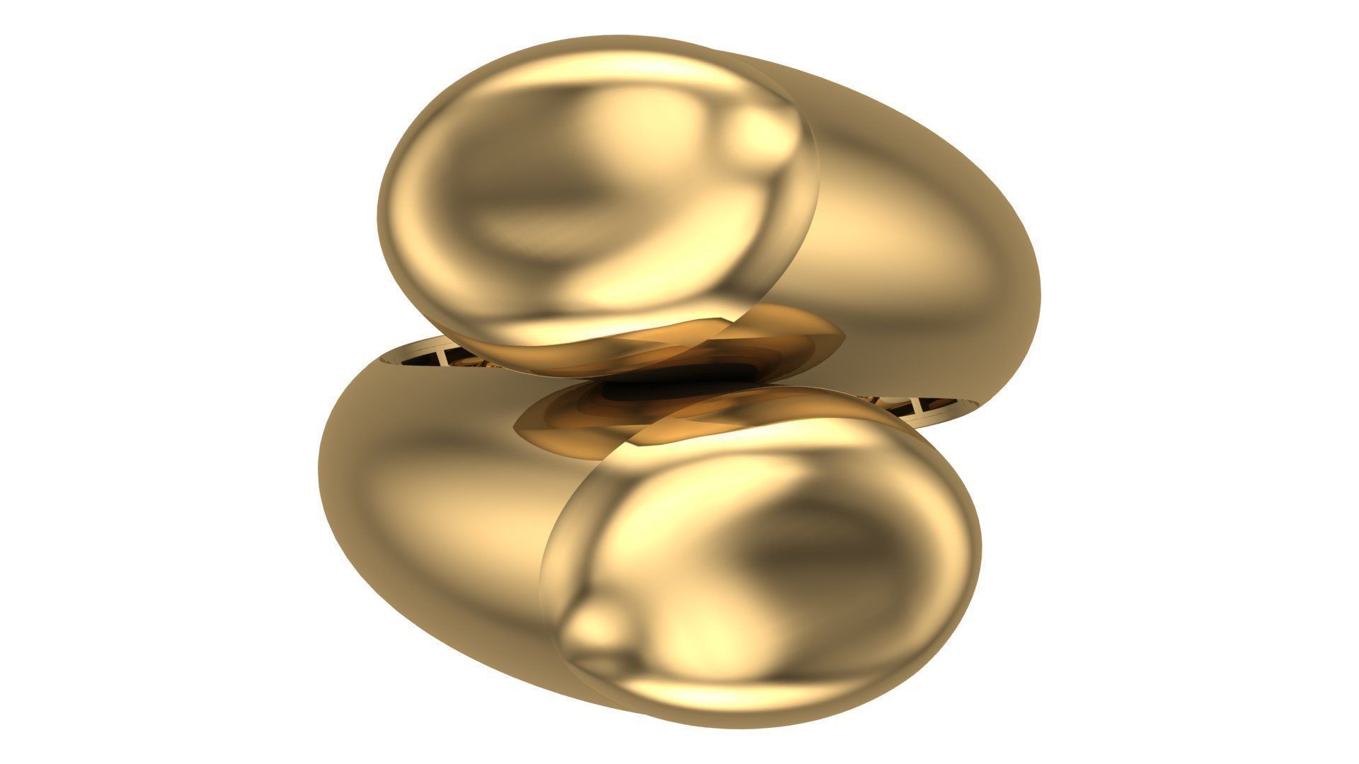 POLISHED FUSION RING-R02- 3D print model_14