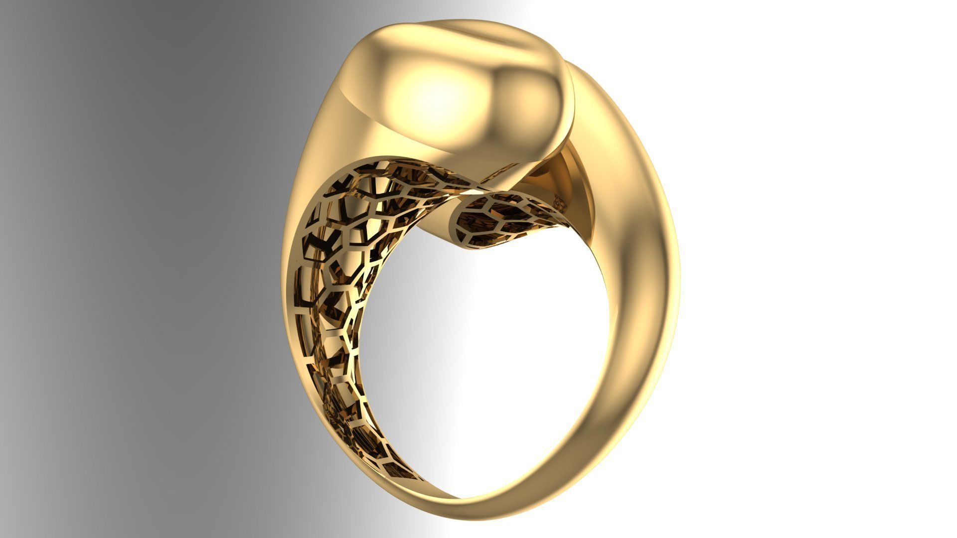 POLISHED FUSION RING-R02- 3D print model_5