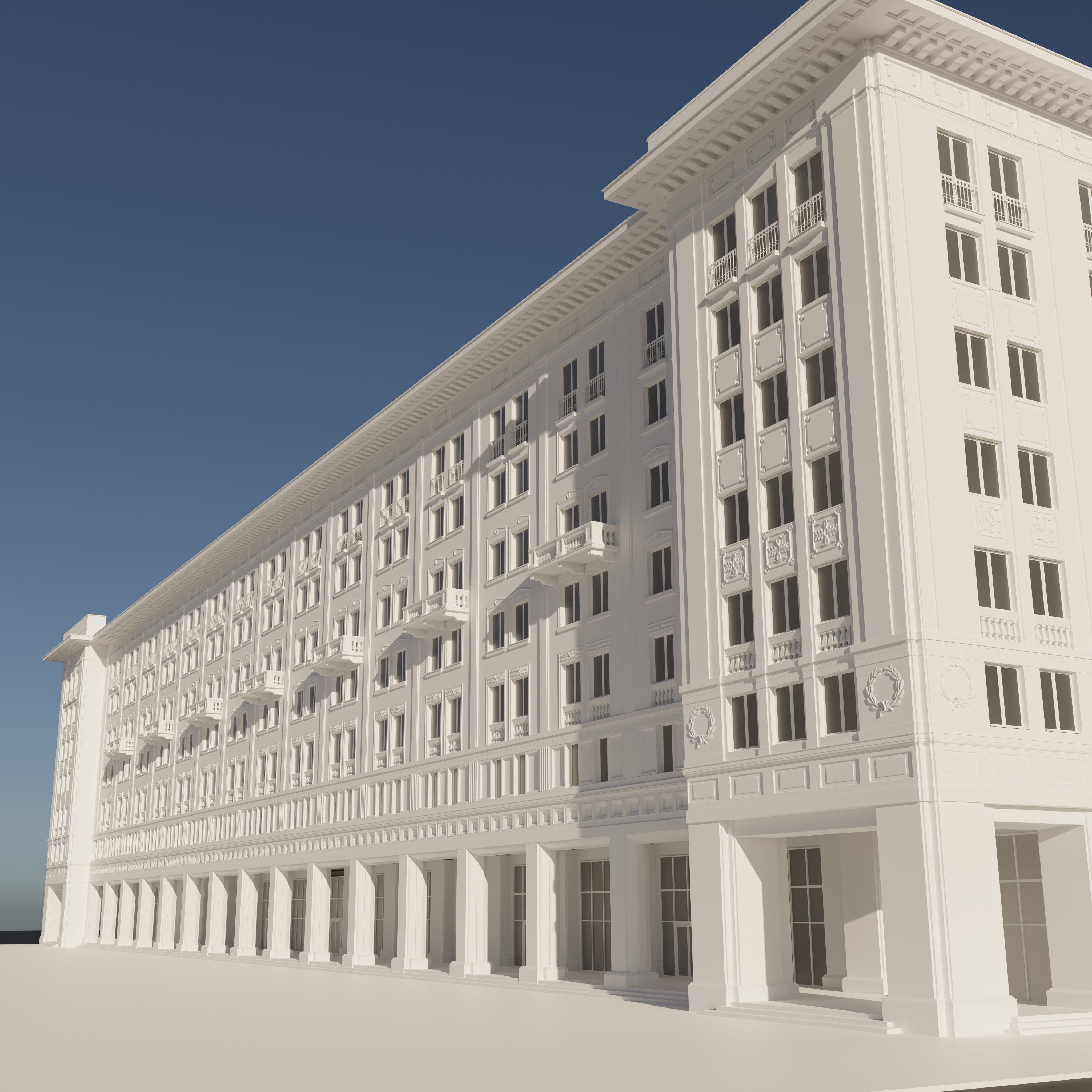 Two Buildings 3D model_5