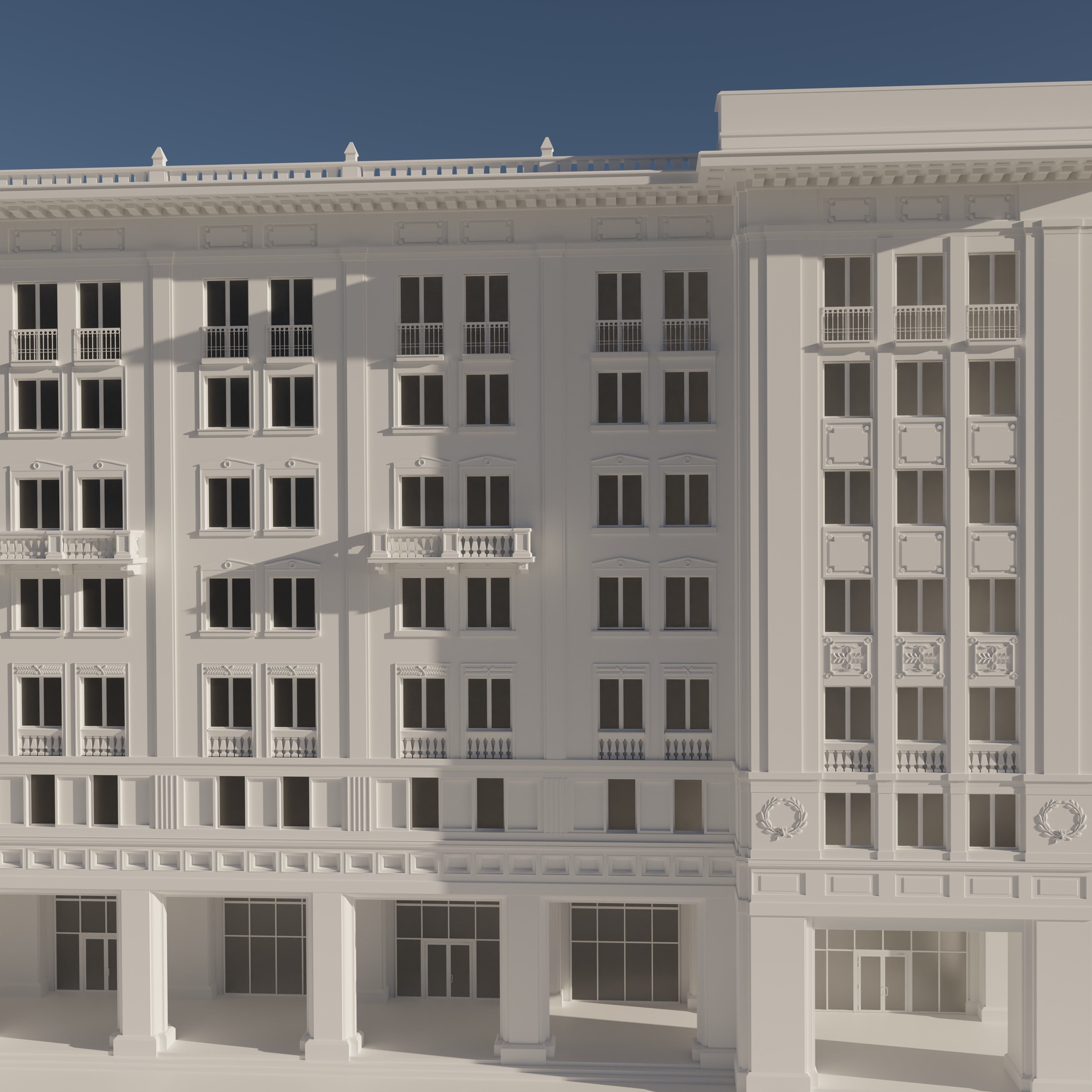 Two Buildings 3D model_6