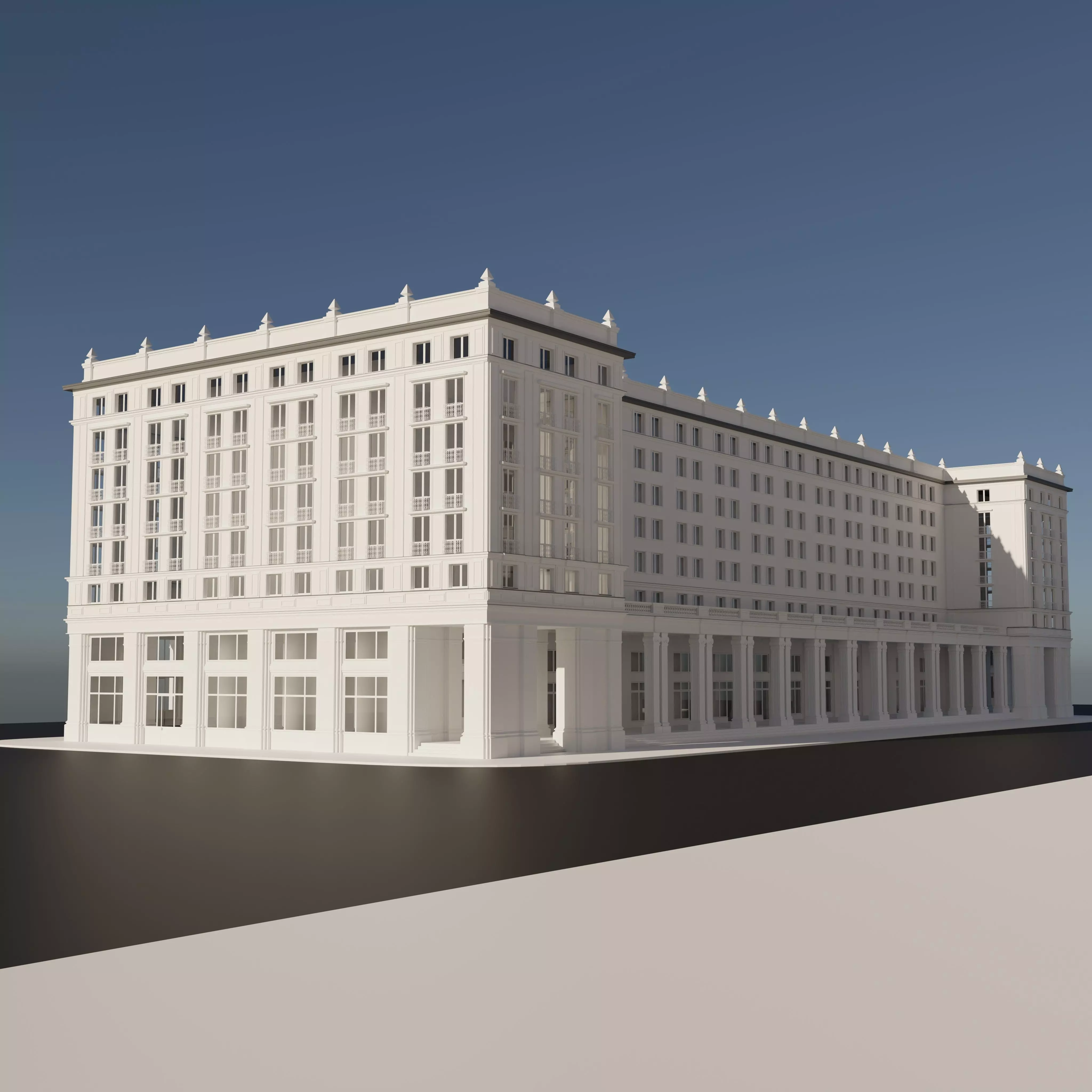 Two Buildings 3D model_0