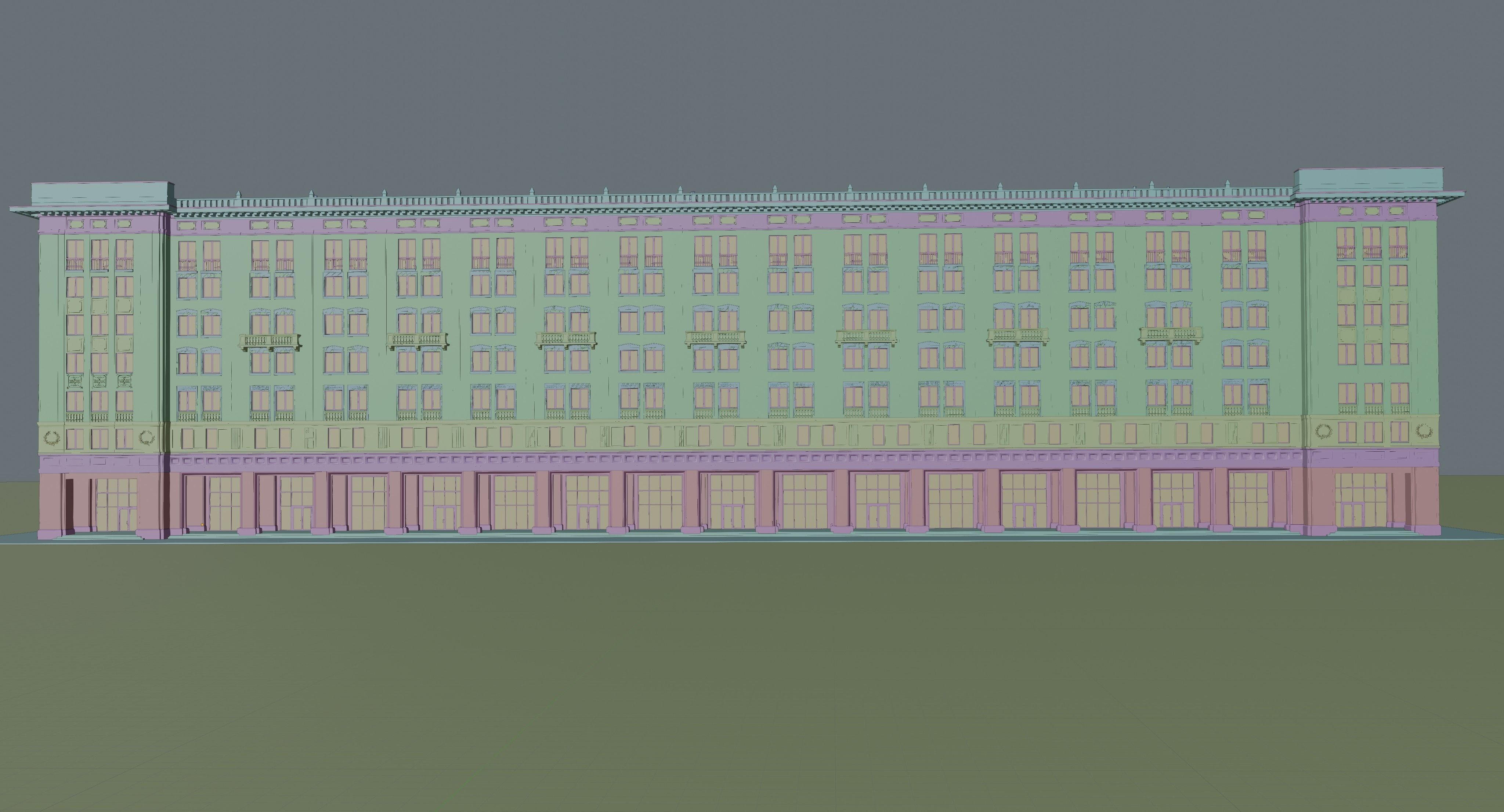 Two Buildings 3D model_10