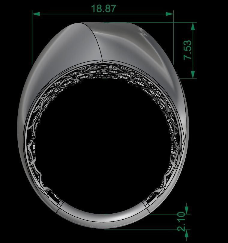 POLISHED FUSION RING-R05- 3D print model_7