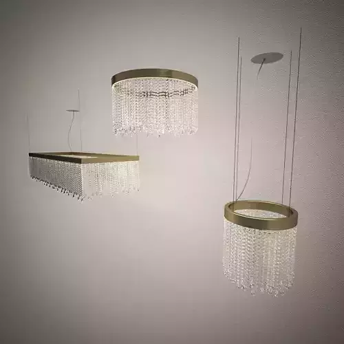 Crystal chandelier - Light4 ECLISSE collection