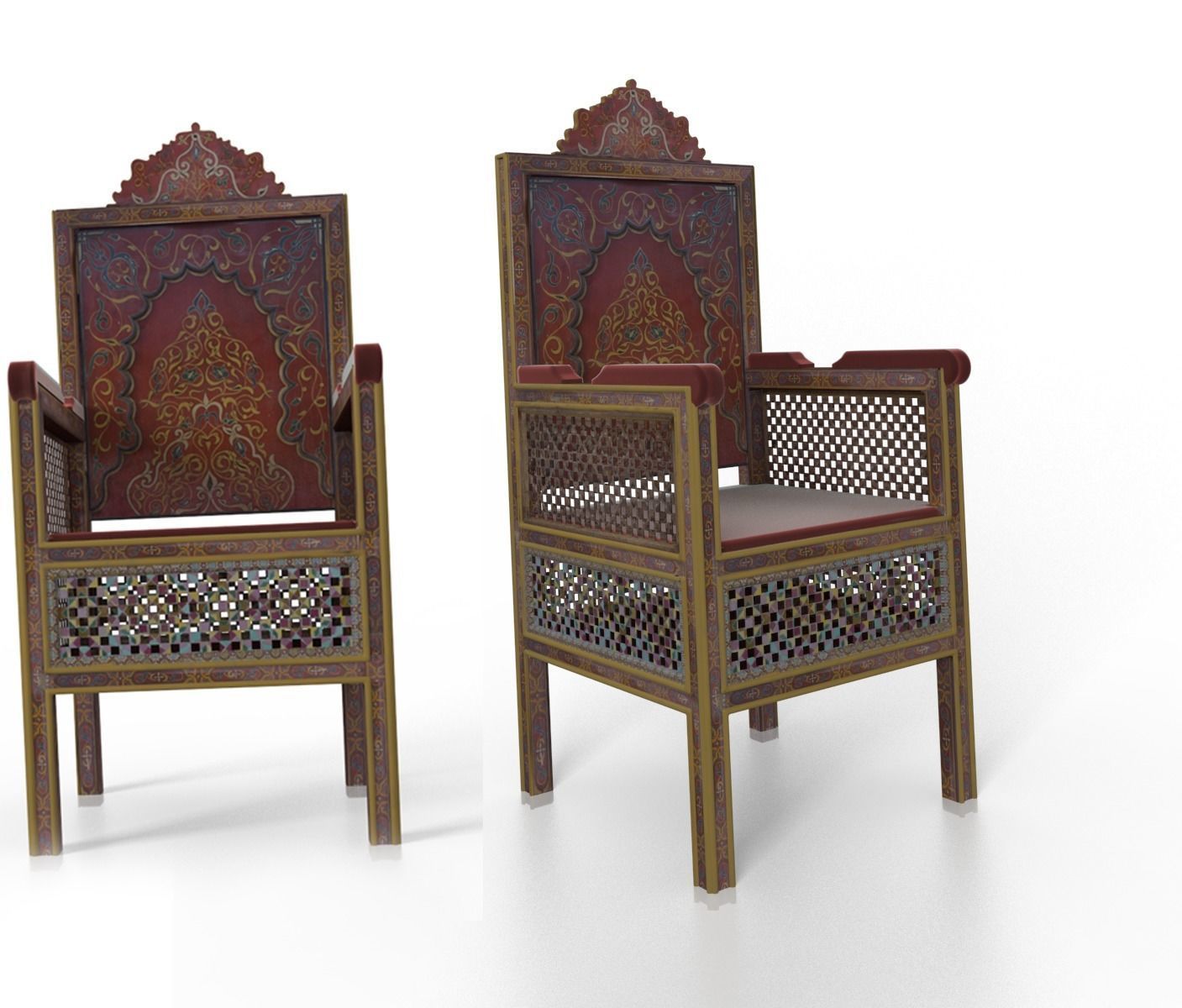 arabic chair 3D model CGTrader