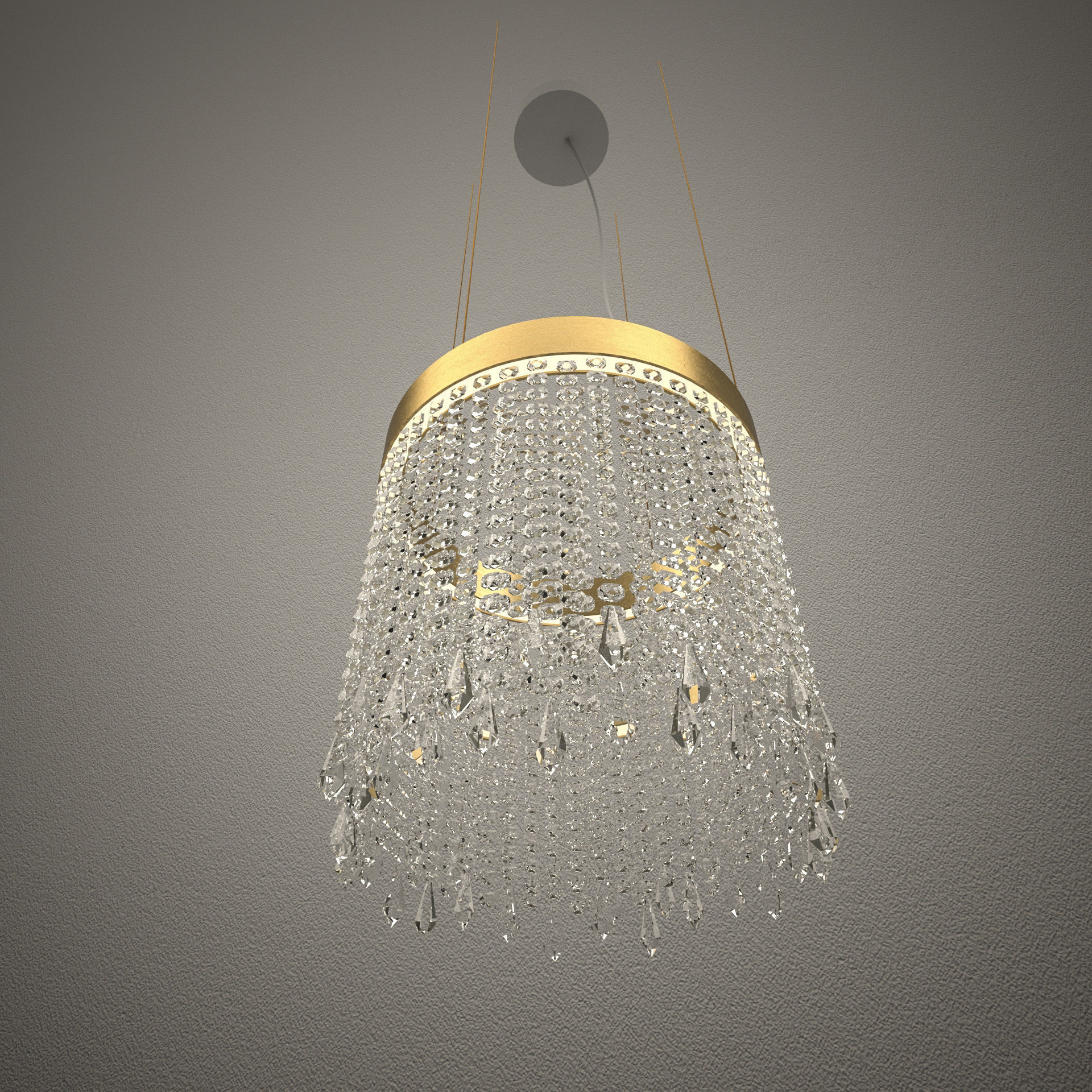 Crystal chandelier - Light4 ECLISSE suspension SO30 3D model_2