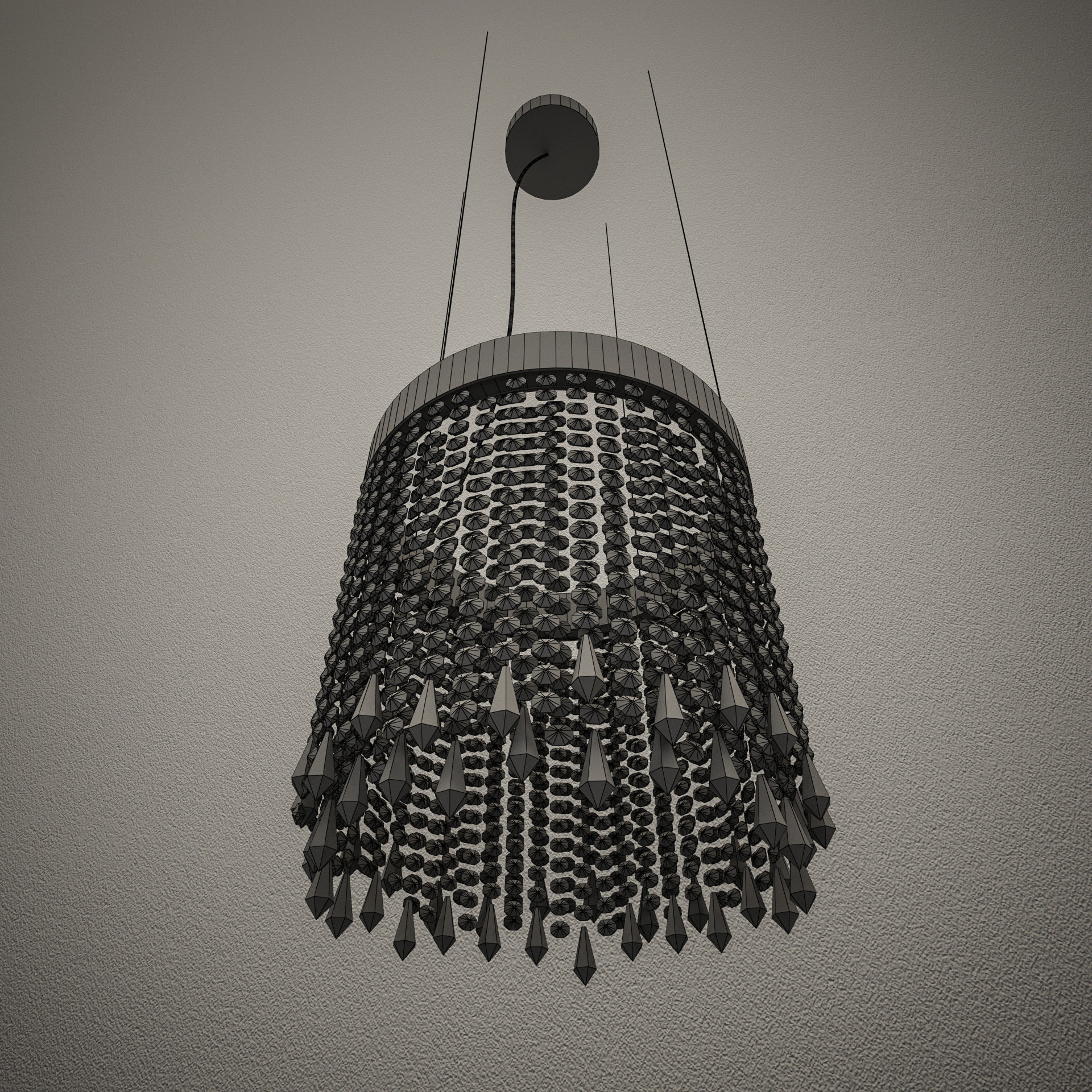 Crystal chandelier - Light4 ECLISSE suspension SO30 3D model_5