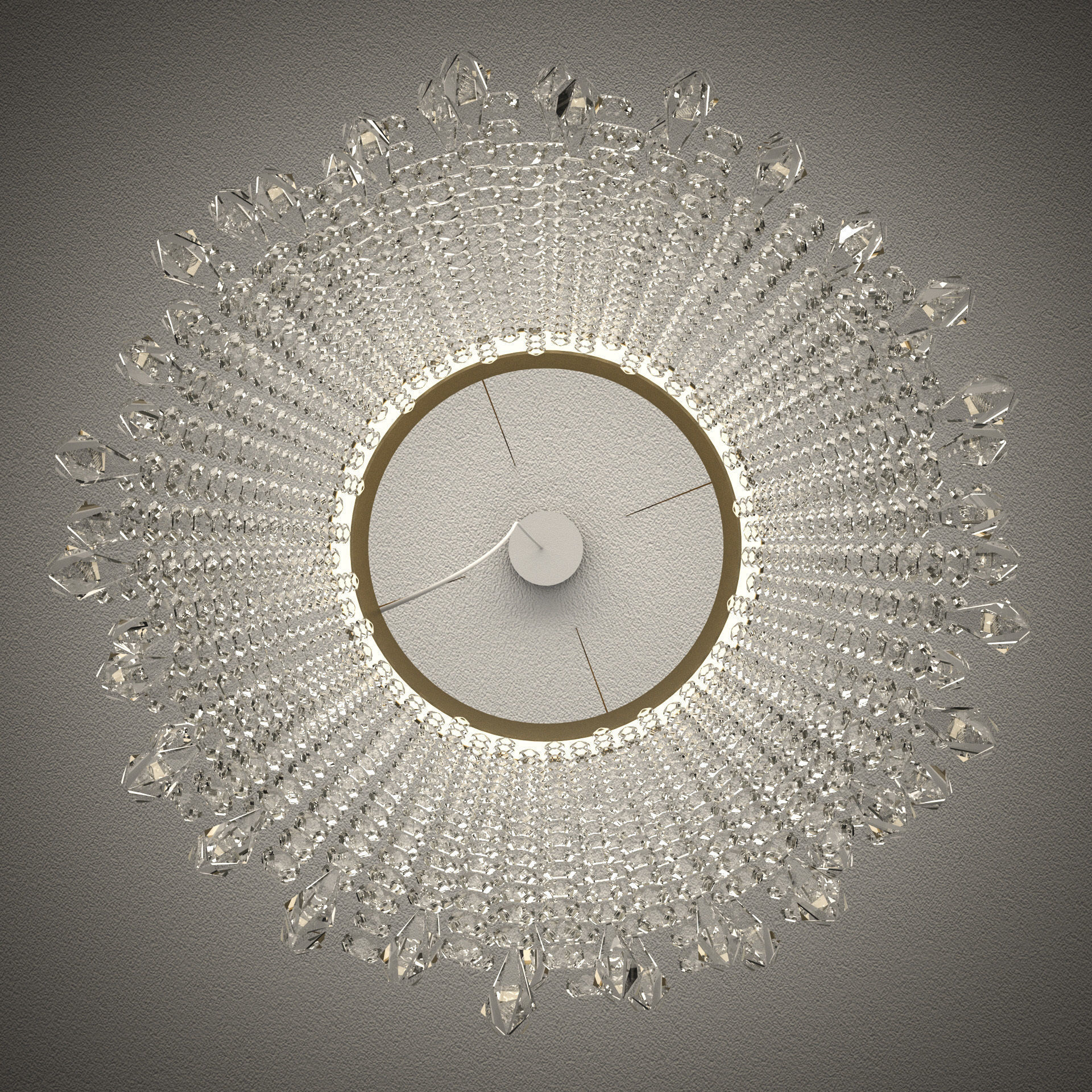 Crystal chandelier - Light4 ECLISSE suspension SO30 3D model_4