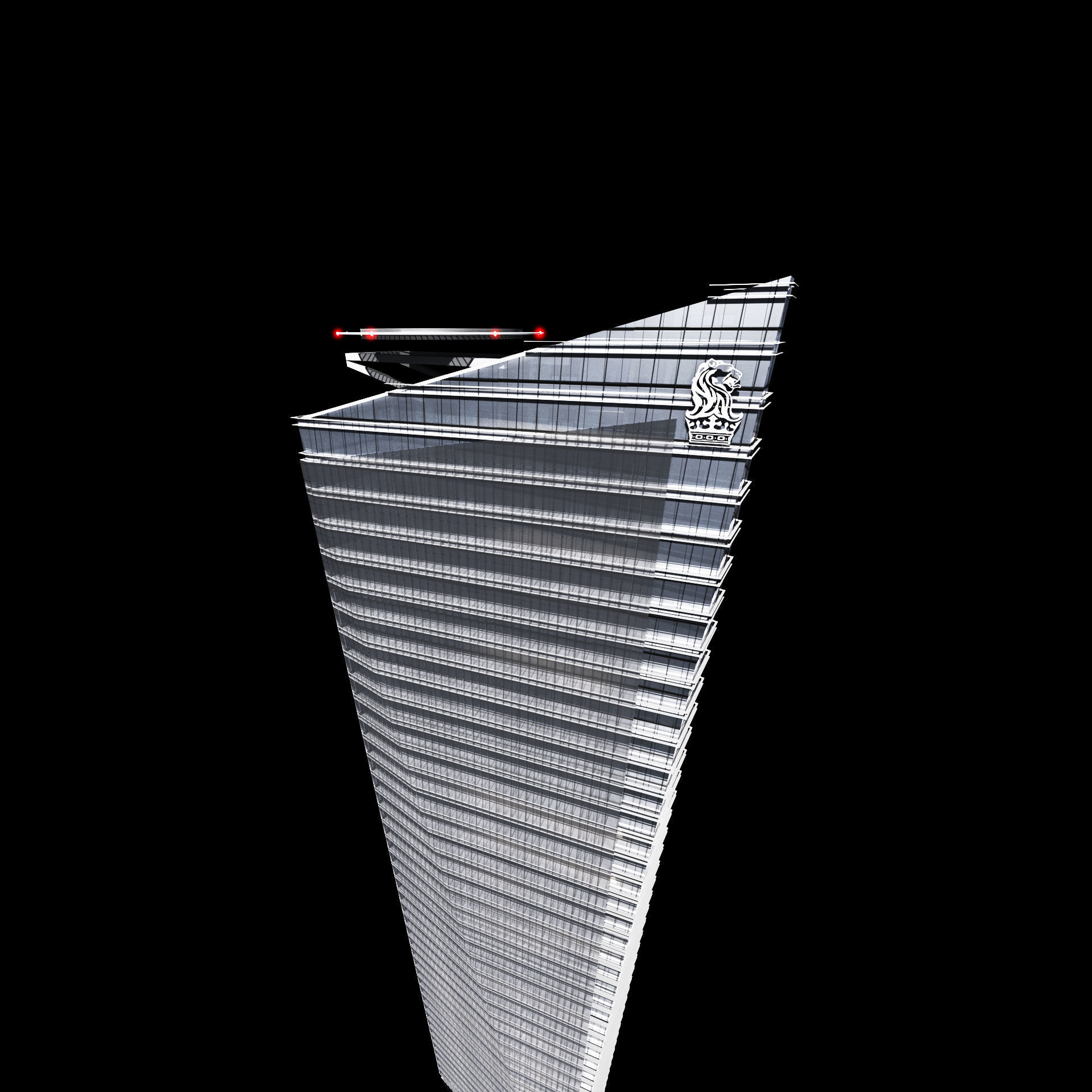 Chapultepec Uno R509 Skyscraper 3D model_7