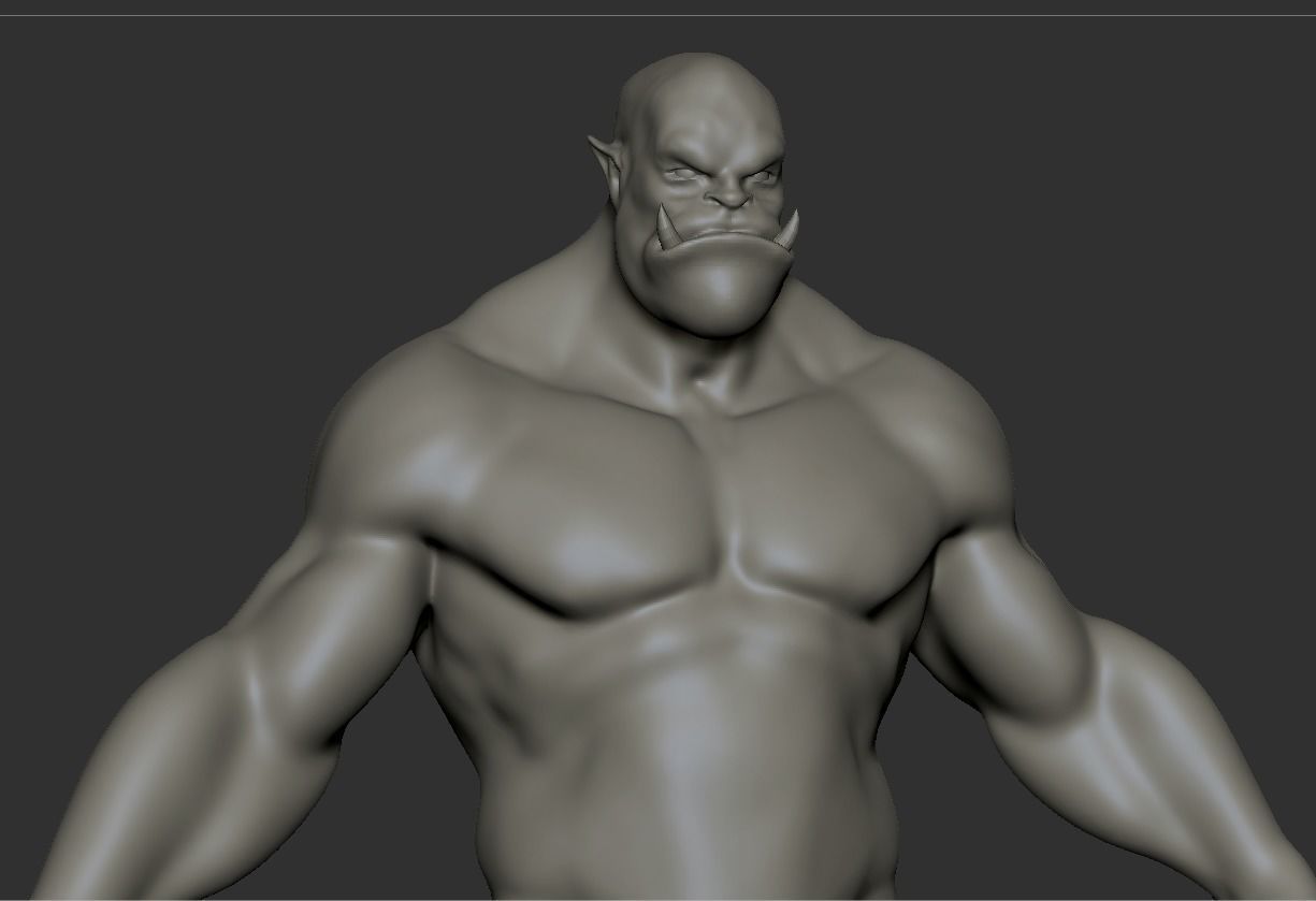 Orc  Base  Mesh 3D model_4