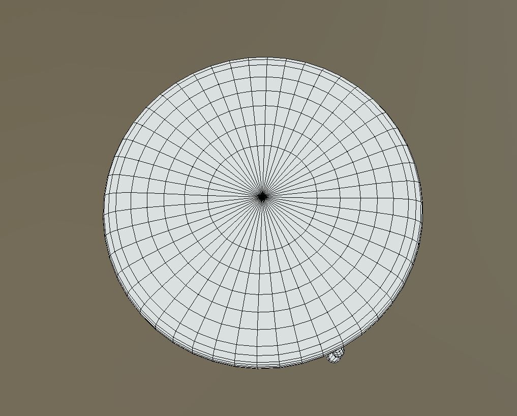 Chair copper stool Low-poly 3D model_5