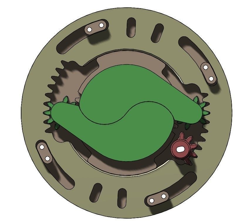 3D Printable Iris mechanism-3DP2BLROD30A 3D print model_11