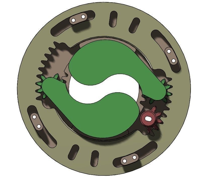 3D Printable Iris mechanism-3DP2BLROD30A 3D print model_2