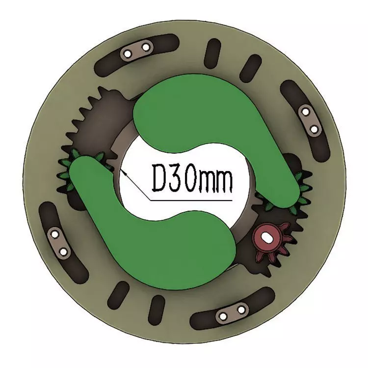 3D Printable Iris mechanism-3DP2BLROD30A 3D print model_0