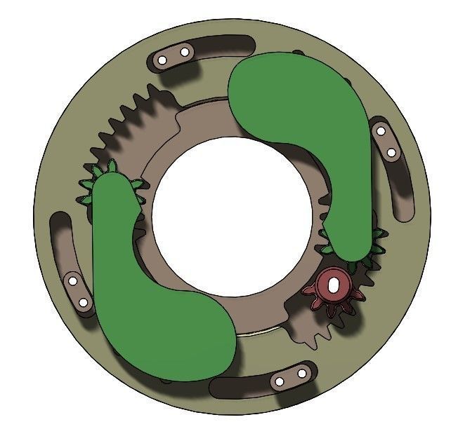3D Printable Iris mechanism-3DP2BLROD30A 3D print model_6