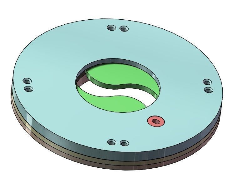 3D Printable Iris mechanism-3DP2BLROD30A 3D print model_8